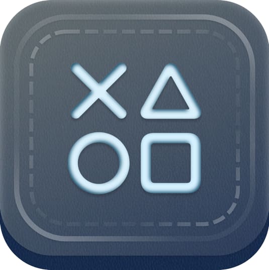The same icon in charcoal and pale blue, showing how the mark holds up in a dark set.